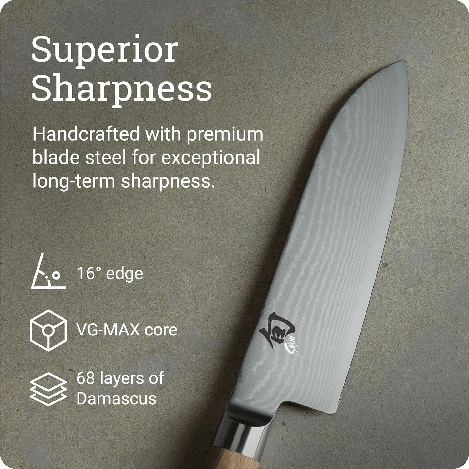 Shun Classic Blonde 7-inch Santoku Knife